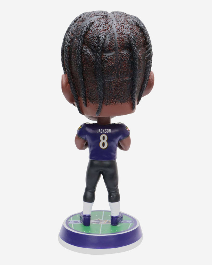 Lamar Jackson Baltimore Ravens Field Stripe Bighead Bobblehead FOCO - FOCO.com