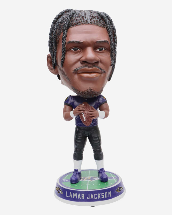 Lamar Jackson Baltimore Ravens Field Stripe Bighead Bobblehead FOCO - FOCO.com