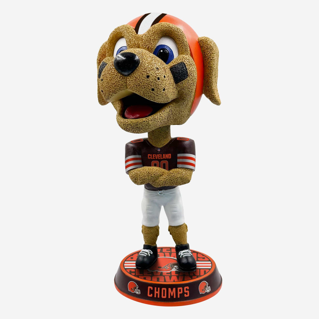 Chomps Cleveland Browns Field Stripe Mascot Bighead Bobblehead FOCO - FOCO.com