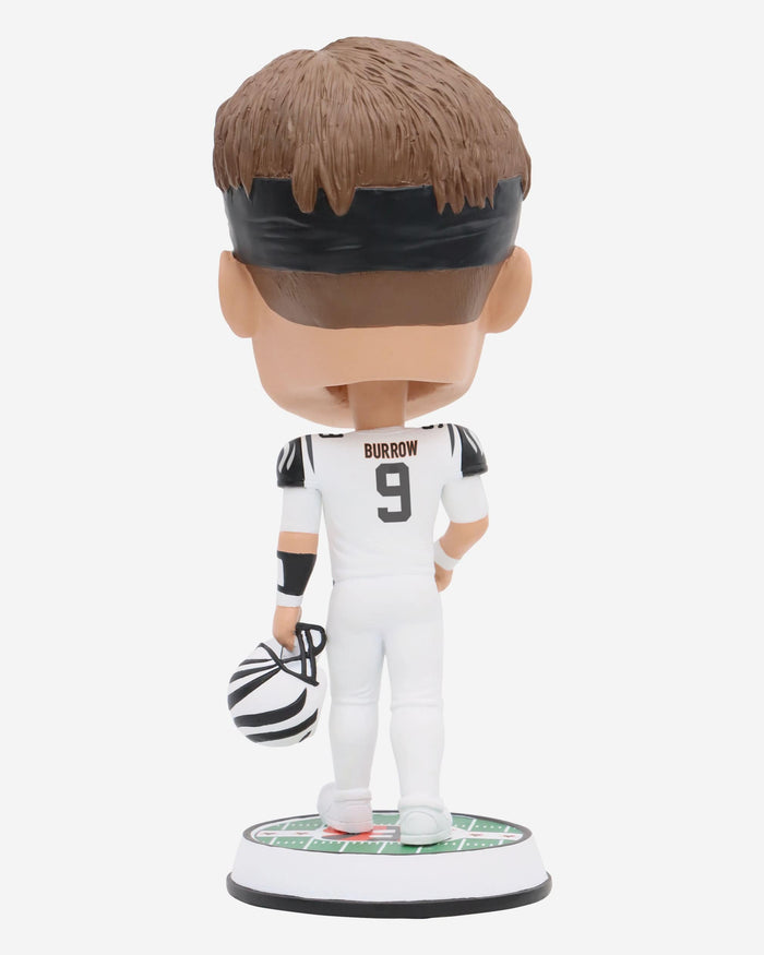 Joe Burrow Cincinnati Bengals White Tiger Stripe Uniform Field Stripe Bighead Bobblehead FOCO - FOCO.com