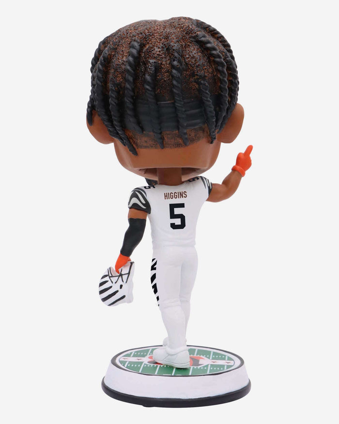 Tee Higgins Cincinnati Bengals White Tiger Stripe Uniform Field Stripe Bighead Bobblehead FOCO - FOCO.com