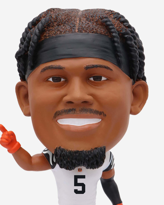 Tee Higgins Cincinnati Bengals White Tiger Stripe Uniform Field Stripe Bighead Bobblehead FOCO - FOCO.com