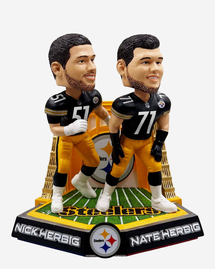 Nate Herbig & Nick Herbig Pittsburgh Steelers Family Connections Dual Bobblehead FOCO - FOCO.com