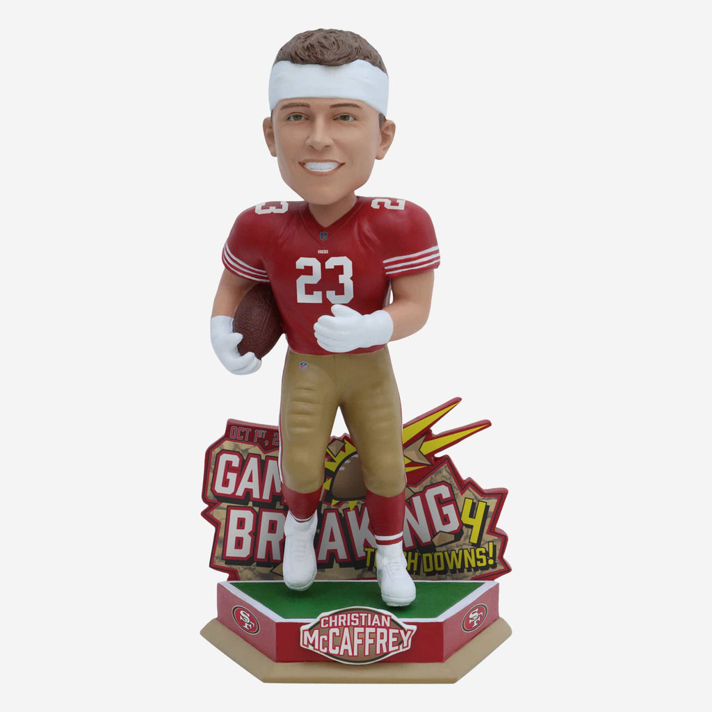Christian McCaffrey San Francisco 49ers Gamebreaker Bobblehead FOCO - FOCO.com
