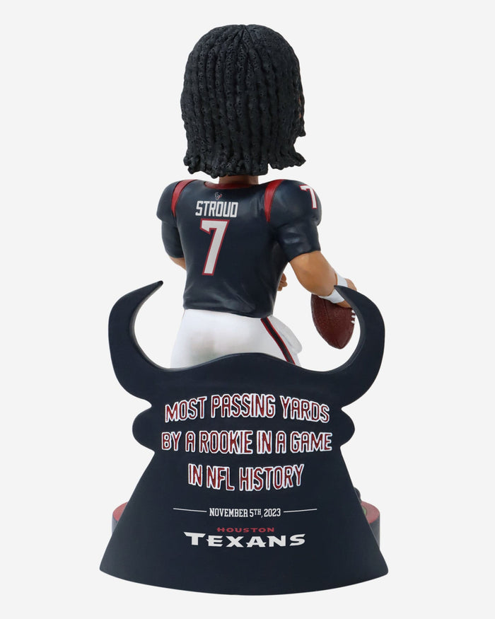 CJ Stroud Houston Texans Single-Game Rookie Passing Record Bobblehead FOCO - FOCO.com