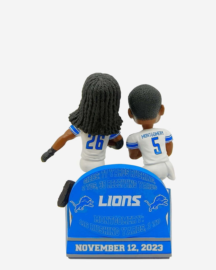 Jahmyr Gibbs & David Montgomery Detroit Lions Dual Gamebreaker Bobblehead FOCO - FOCO.com