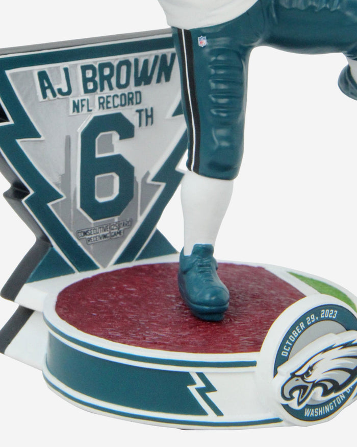 AJ Brown Philadelphia Eagles Consecutive 125-Yard Receiving Games Record Bobblehead FOCO - FOCO.com