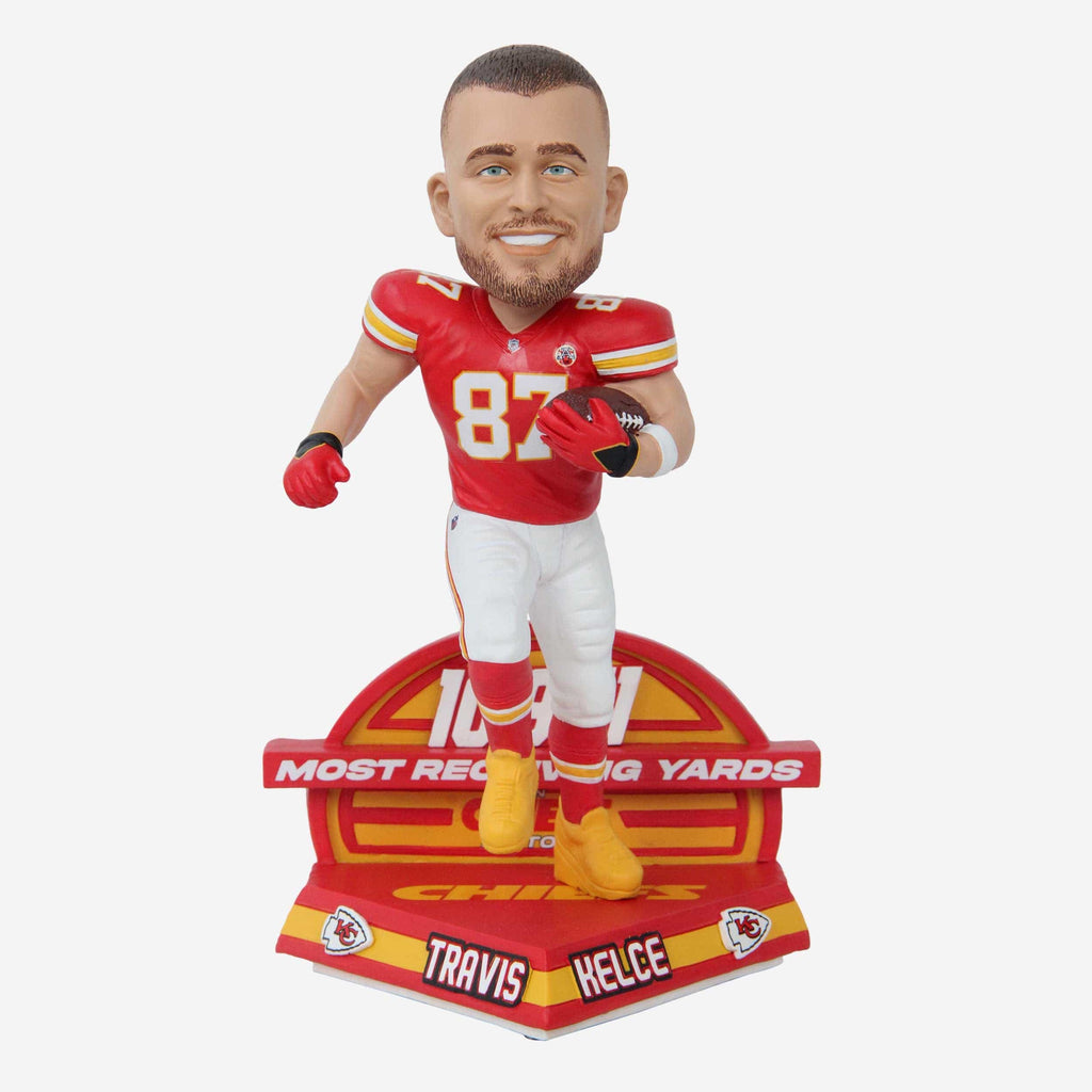 Travis Kelce Kansas City Chiefs Franchise Receiving Yards Record Bobblehead FOCO - FOCO.com