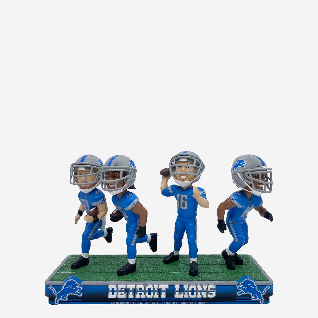 Detroit Lions 2023 NFC North Division Champions Mini Bobblehead Scene FOCO - FOCO.com