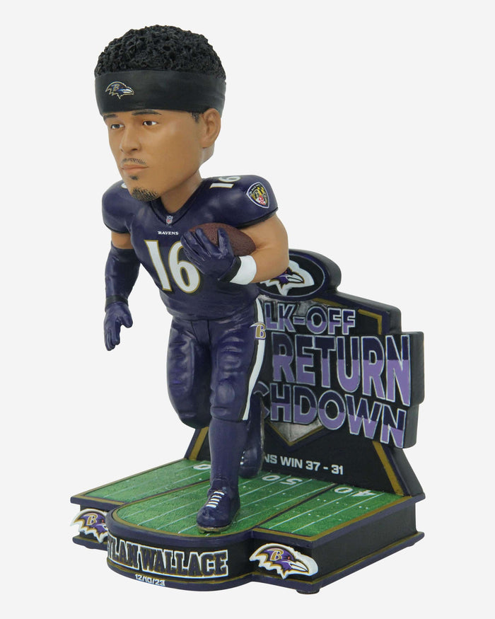 Tylan Wallace Baltimore Ravens Walk-Off Punt Return Touchdown Bobblehead FOCO - FOCO.com