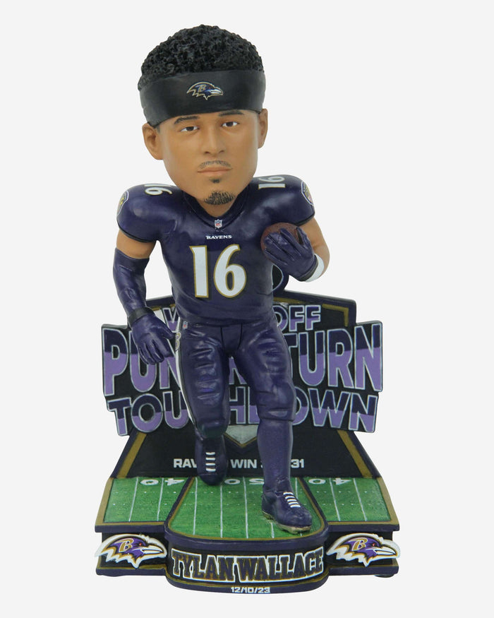 Tylan Wallace Baltimore Ravens Walk-Off Punt Return Touchdown Bobblehead FOCO - FOCO.com