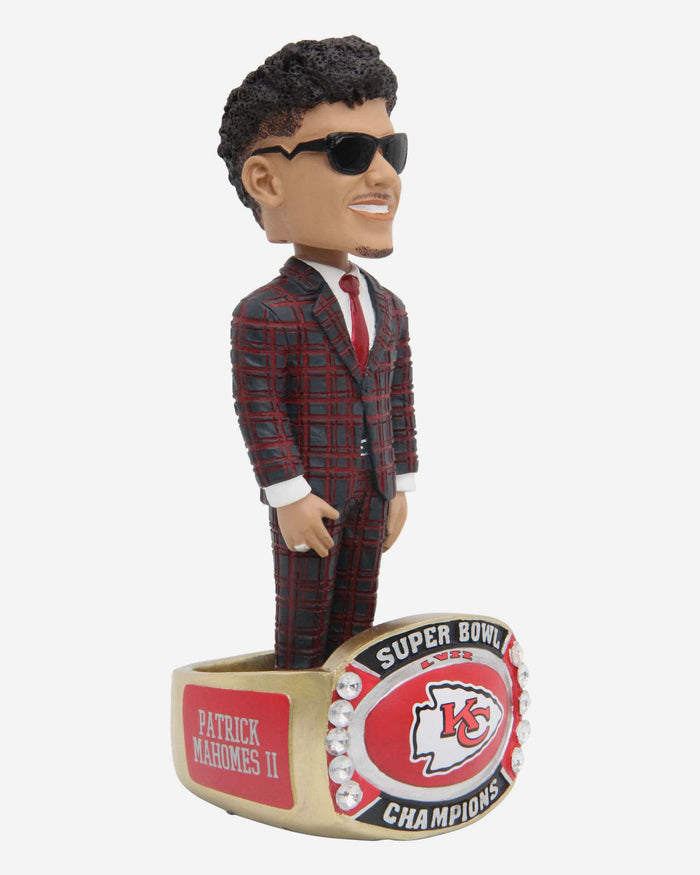 Patrick Mahomes Kansas City Chiefs Super Bowl LVII Champions Ring Base Bobblehead FOCO - FOCO.com