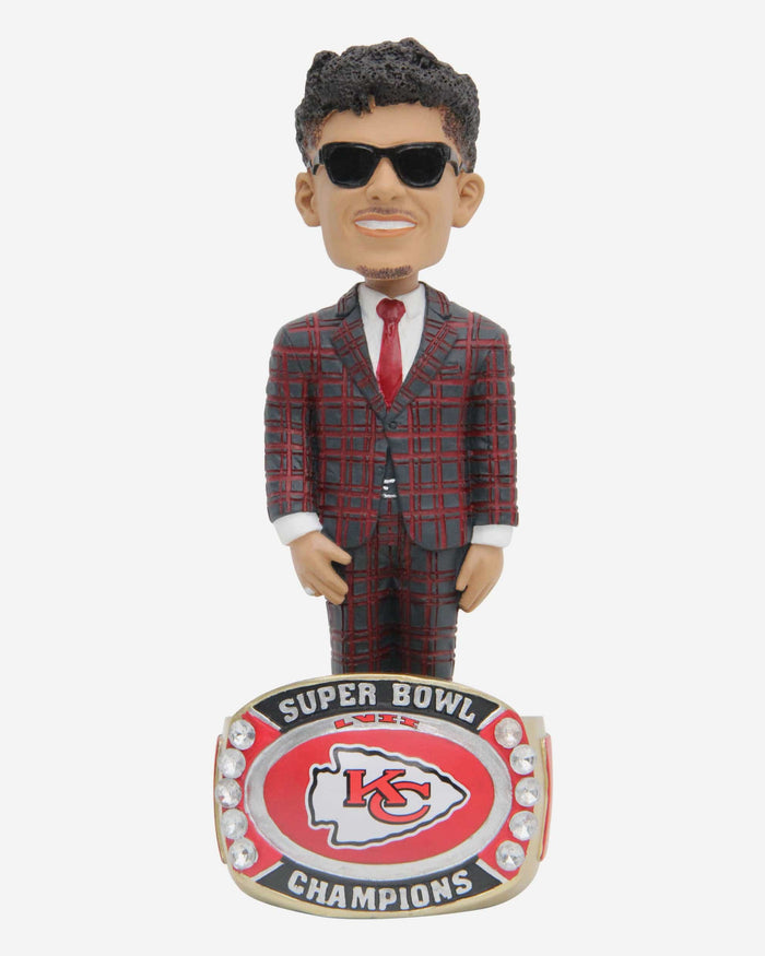 Patrick Mahomes Kansas City Chiefs Super Bowl LVII Champions Ring Base Bobblehead FOCO - FOCO.com