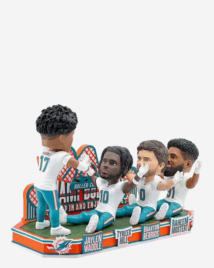 Miami Dolphins Roller Coaster Touchdown Celebration Mini Bobblehead Scene FOCO - FOCO.com