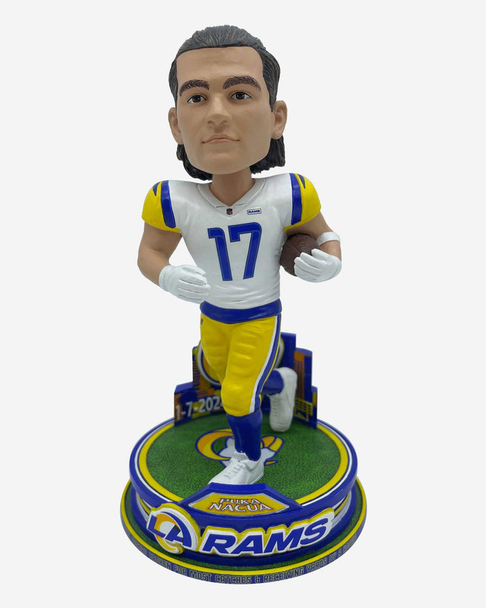 Puka Nacua Los Angeles Rams Rookie Receiving Records Bobblehead FOCO - FOCO.com