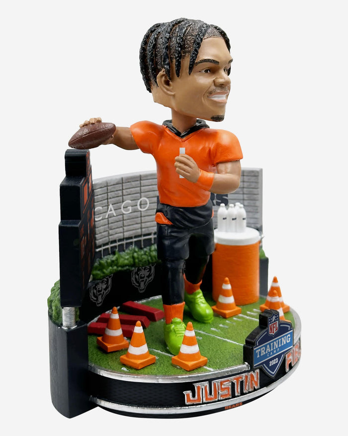 Justin Fields Chicago Bears 2023 Training Camp Mini Bobblehead Scene FOCO - FOCO.com