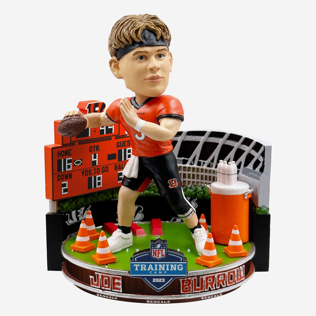 Joe Burrow Cincinnati Bengals 2023 Training Camp Mini Bobblehead Scene FOCO - FOCO.com