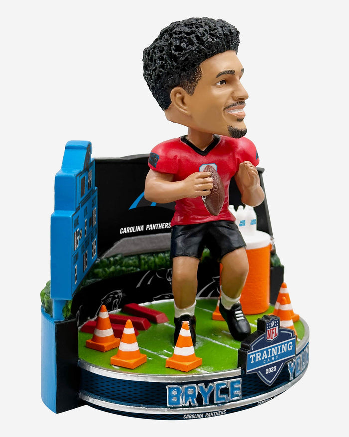 Bryce Young Carolina Panthers 2023 Training Camp Mini Bobblehead Scene FOCO - FOCO.com