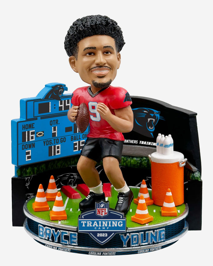 Bryce Young Carolina Panthers 2023 Training Camp Mini Bobblehead Scene FOCO - FOCO.com