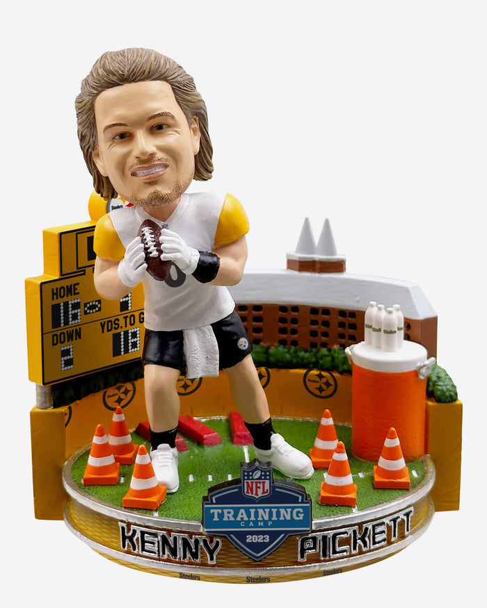 Kenny Pickett Pittsburgh Steelers 2023 Training Camp Mini Bobblehead Scene FOCO - FOCO.com