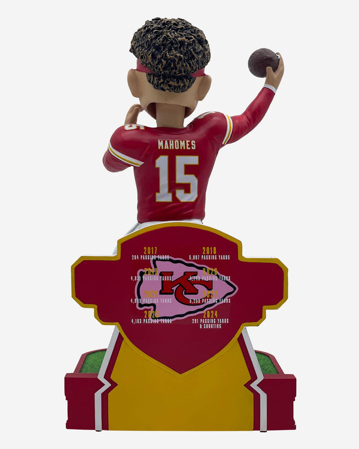 Patrick Mahomes Kansas City Chiefs All-Time Franchise Passing Leader Bobblehead FOCO - FOCO.com