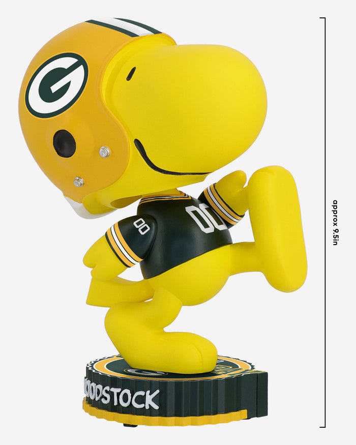 Green Bay Packers Woodstock Peanuts Bighead Bobblehead FOCO - FOCO.com