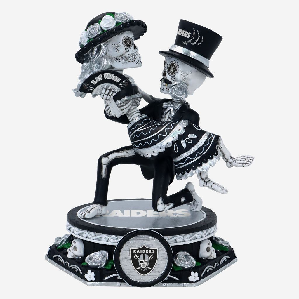 Las Vegas Raiders Calavera Couple Dual Spinner Bobblehead FOCO - FOCO.com