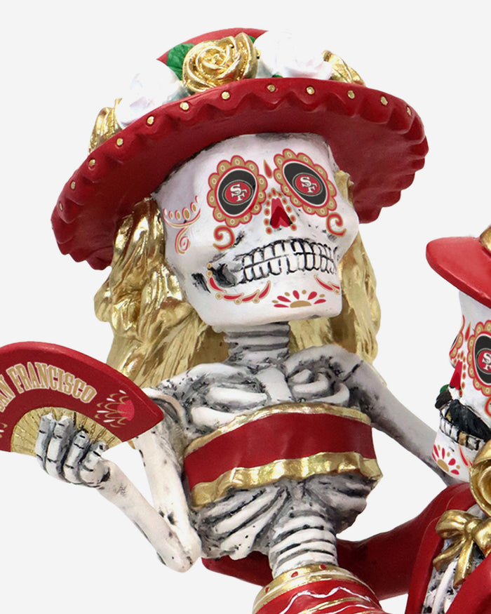 San Francisco 49ers Calavera Couple Dual Spinner Bobblehead FOCO - FOCO.com