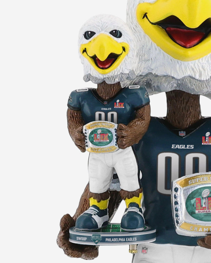 Swoop Philadelphia Eagles Super Bowl LIX Champions Bobble Dubblz Mascot Bobblehead FOCO - FOCO.com