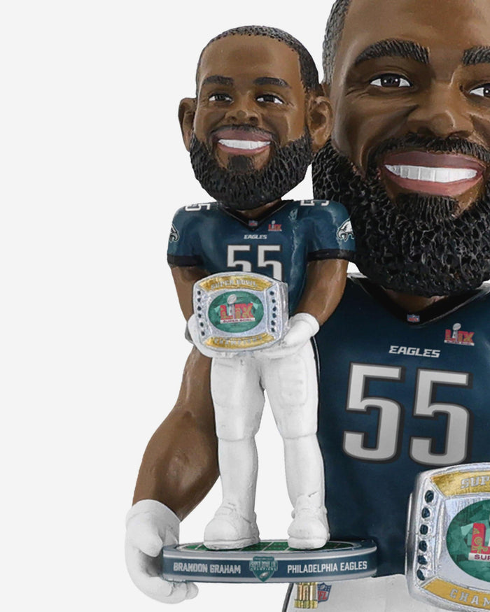 Brandon Graham Philadelphia Eagles Super Bowl LIX Champions Bobble Dubblz Bobblehead FOCO - FOCO.com