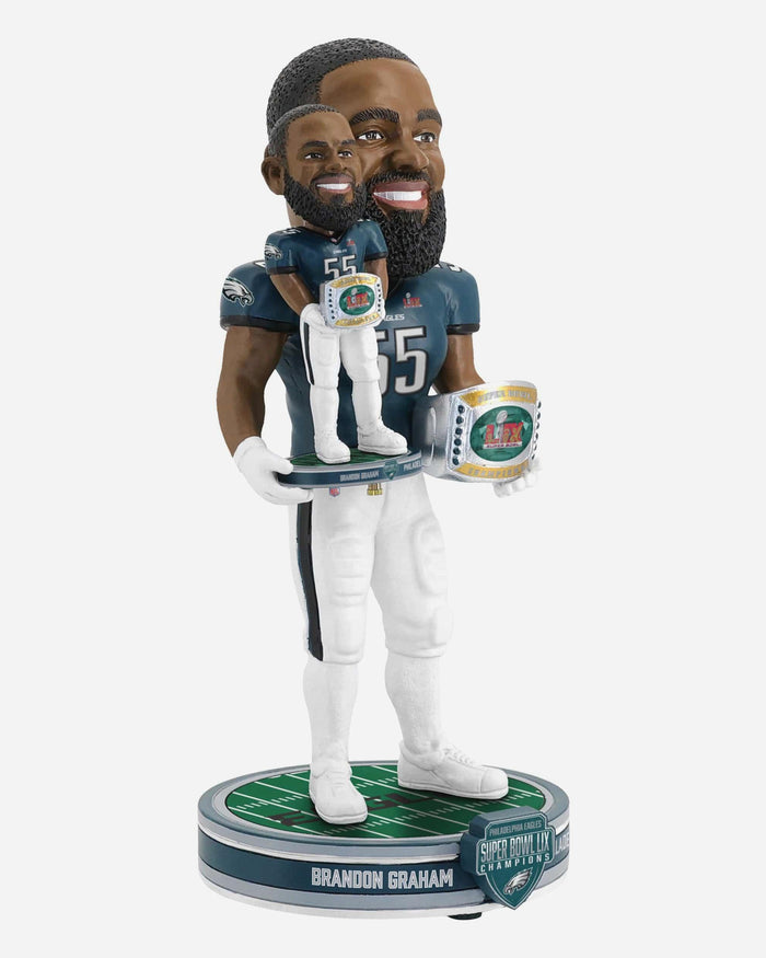 Brandon Graham Philadelphia Eagles Super Bowl LIX Champions Bobble Dubblz Bobblehead FOCO - FOCO.com