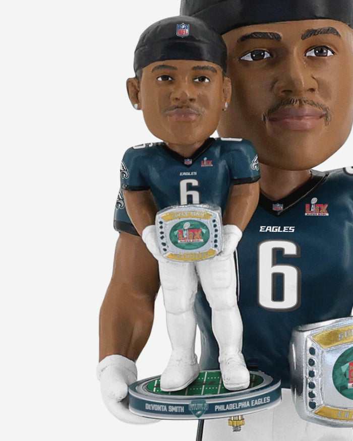 DeVonta Smith Philadelphia Eagles Super Bowl LIX Champions Bobble Dubblz Bobblehead FOCO - FOCO.com