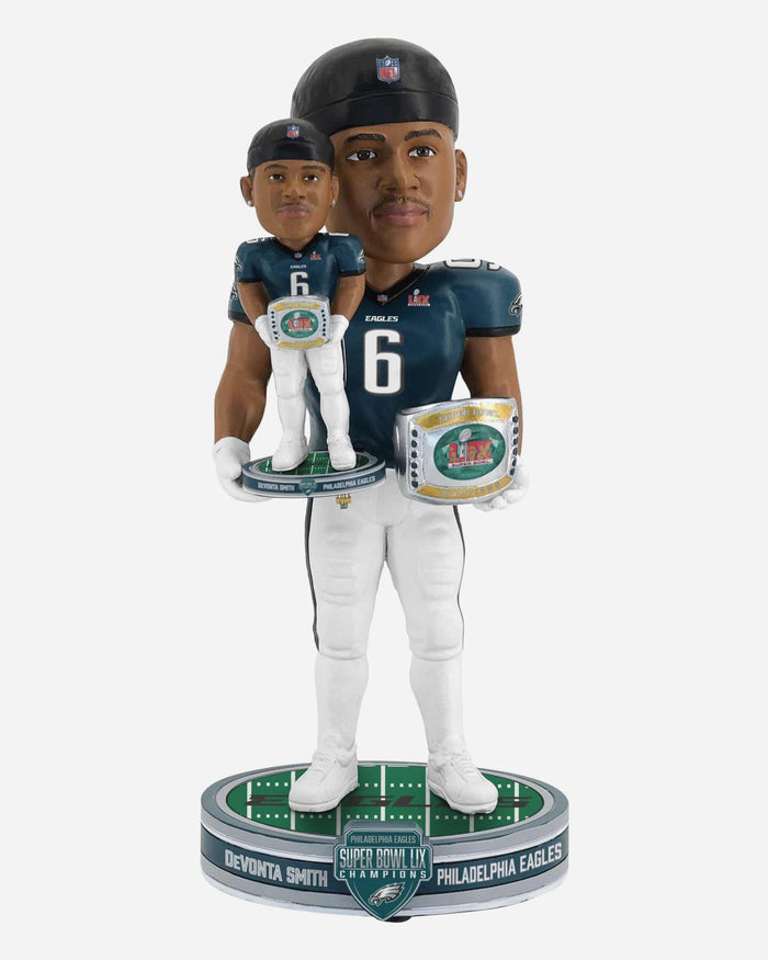 DeVonta Smith Philadelphia Eagles Super Bowl LIX Champions Bobble Dubblz Bobblehead FOCO - FOCO.com