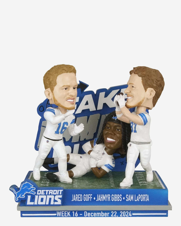 Detroit Lions Trick Play of the Year Mini Bobblehead Scene FOCO - FOCO.com