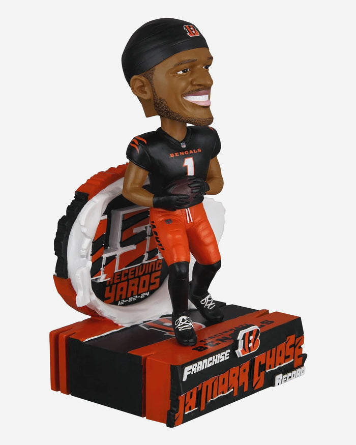 Ja'Marr Chase Cincinnati Bengals Franchise Receiving Record Bobblehead FOCO - FOCO.com