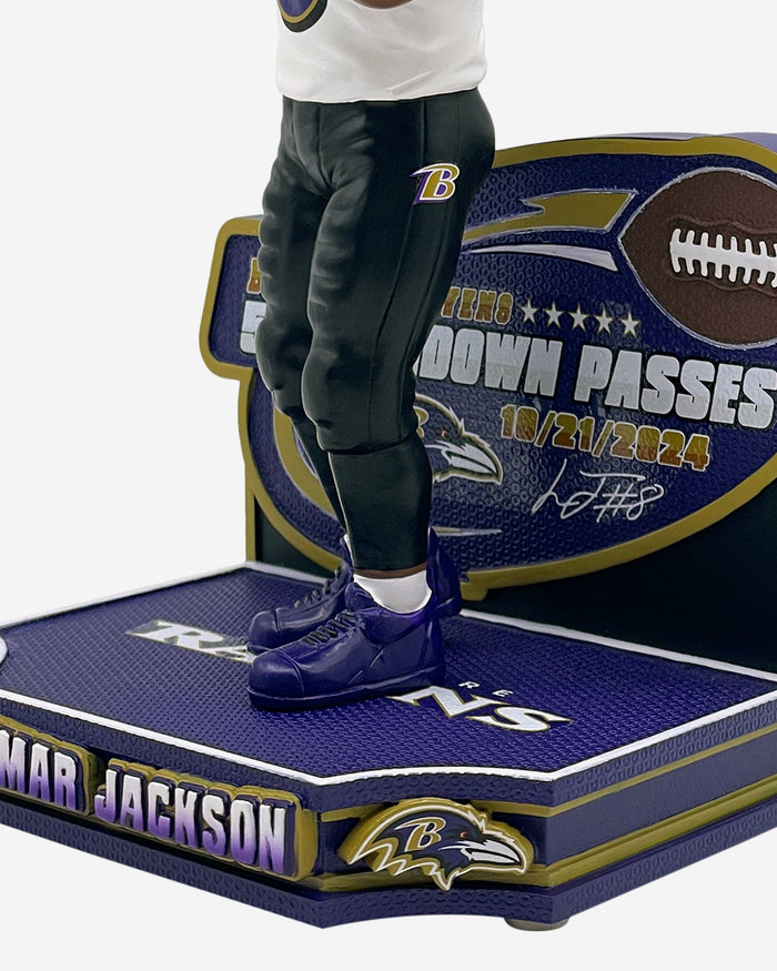 Lamar Jackson Baltimore Ravens Five Passing Touchdown Gamebreaker Bobblehead FOCO - FOCO.com