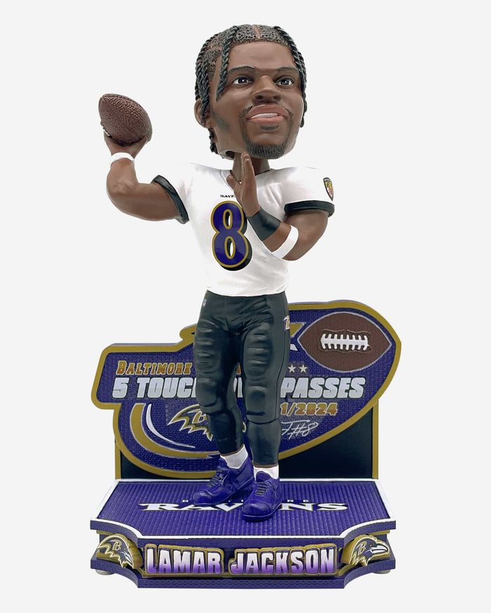 Lamar Jackson Baltimore Ravens Five Passing Touchdown Gamebreaker Bobblehead FOCO - FOCO.com