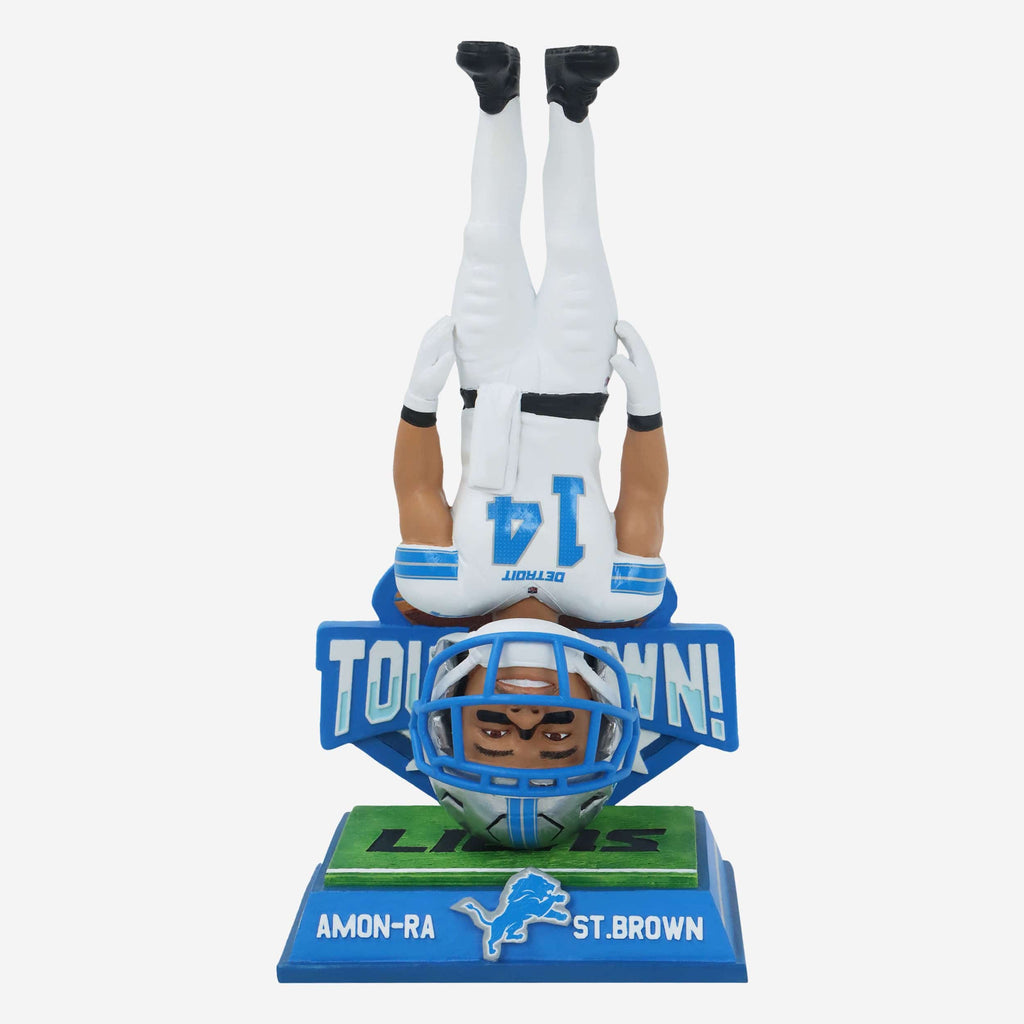 Amon Ra St Brown Detroit Lions Headstand Touchdown Celebration Bobblehead FOCO - FOCO.com