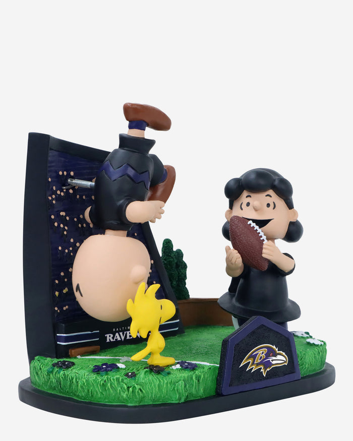 Baltimore Ravens Peanuts Football Kickoff Mini Bobblehead Scene FOCO - FOCO.com