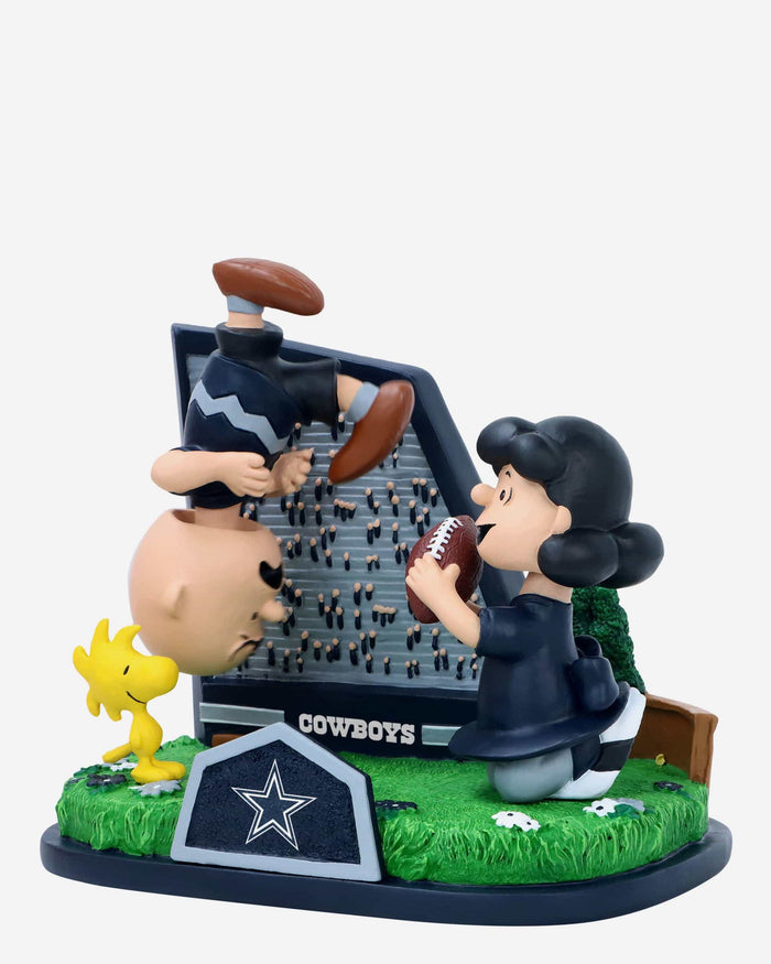 Dallas Cowboys Peanuts Football Kickoff Mini Bobblehead Scene FOCO - FOCO.com