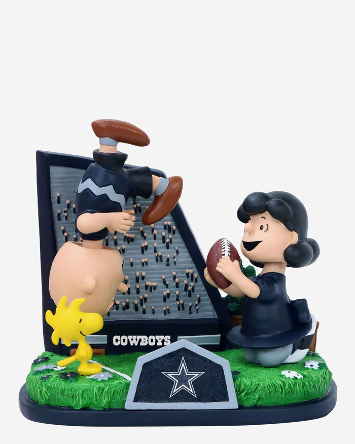 Dallas Cowboys Peanuts Football Kickoff Mini Bobblehead Scene FOCO - FOCO.com