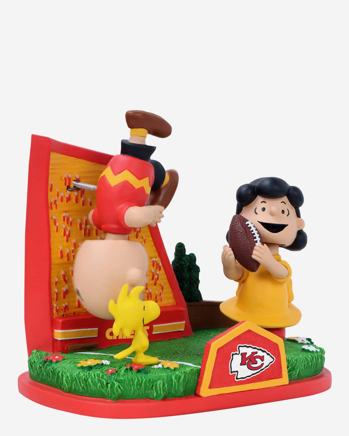 Kansas City Chiefs Peanuts Football Kickoff Mini Bobblehead Scene FOCO - FOCO.com