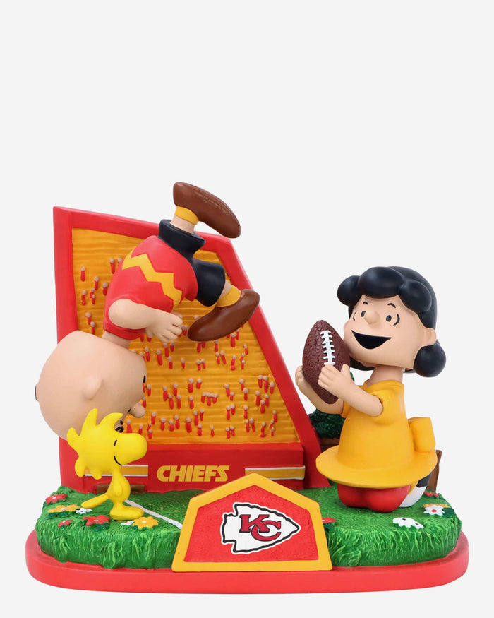 Kansas City Chiefs Peanuts Football Kickoff Mini Bobblehead Scene FOCO - FOCO.com