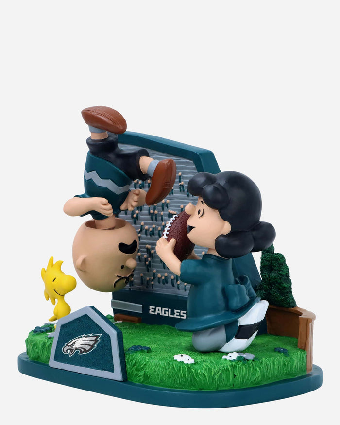 Philadelphia Eagles Peanuts Football Kickoff Mini Bobblehead Scene FOCO - FOCO.com