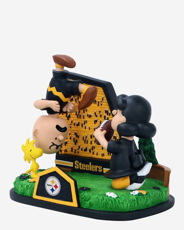 Pittsburgh Steelers Peanuts Football Kickoff Mini Bobblehead Scene FOCO - FOCO.com