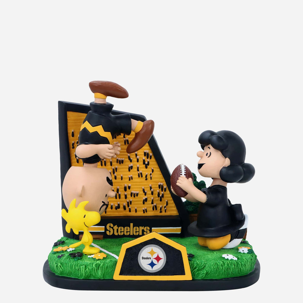 Pittsburgh Steelers Peanuts Football Kickoff Mini Bobblehead Scene FOCO - FOCO.com