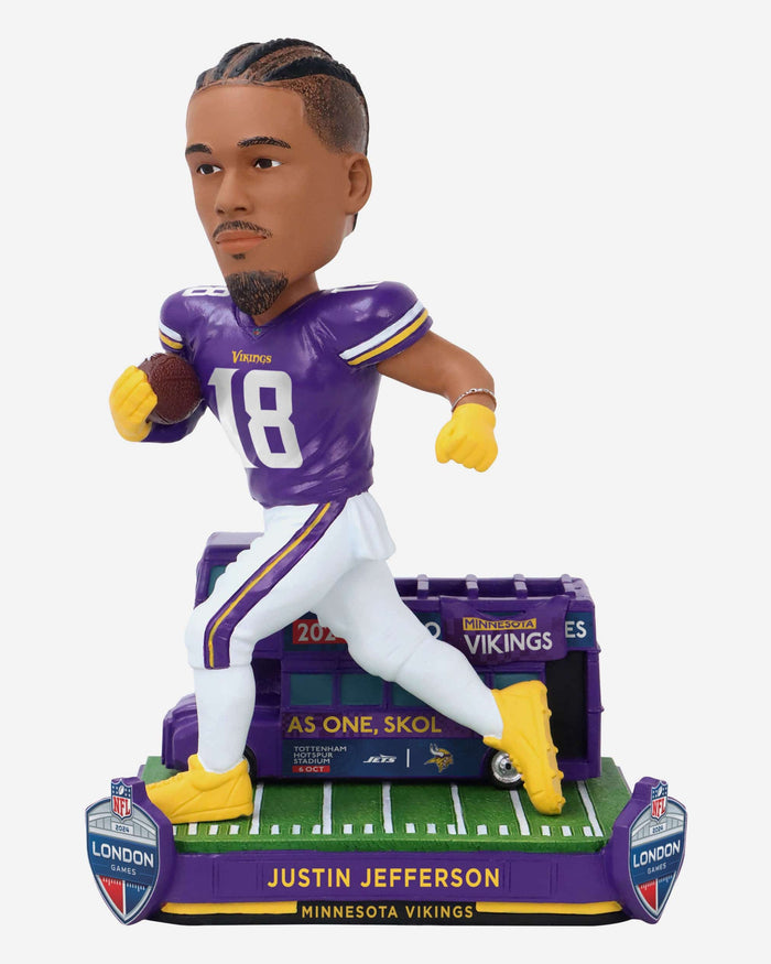 Justin Jefferson Minnesota Vikings 2024 International Game Bobblehead FOCO - FOCO.com