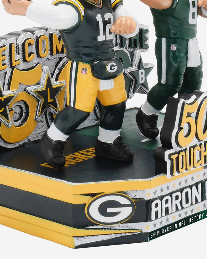 Aaron Rodgers New York Jets & Green Bay Packers 500 Passing Touchdowns Dual Bobblehead FOCO - FOCO.com