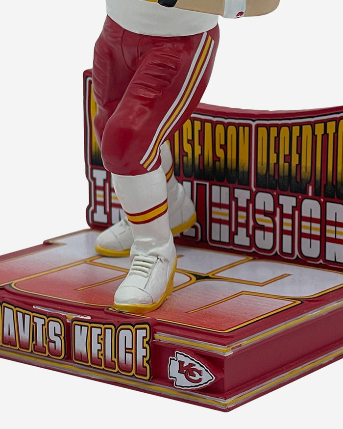 Travis Kelce Kansas City Chiefs Career Postseason Reception Record Bobblehead FOCO - FOCO.com