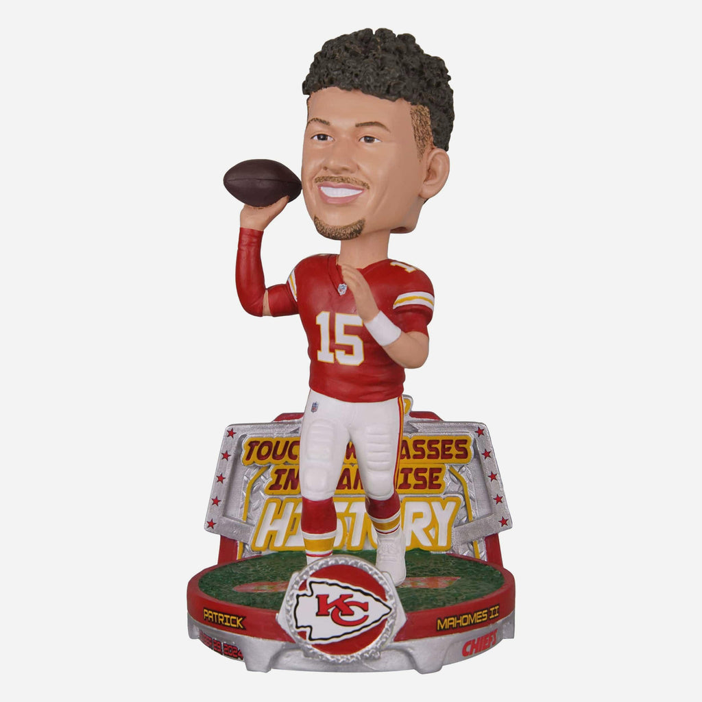 Patrick Mahomes Kansas City Chiefs Career Franchise Touchdown Pass Record Bobblehead FOCO - FOCO.com